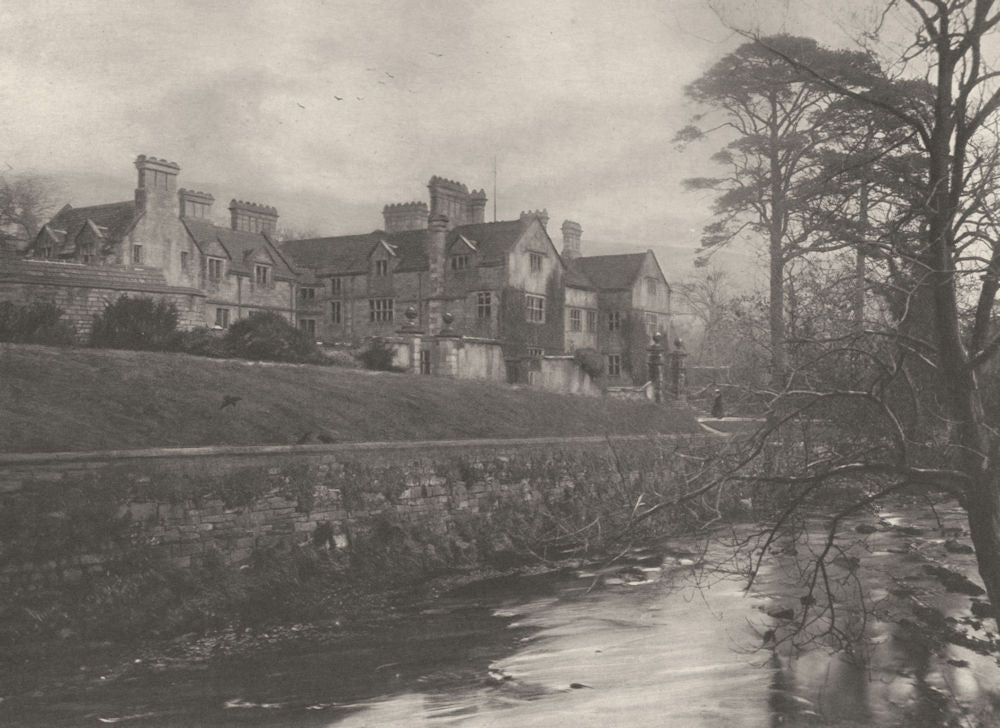 DERBYSHIRE. Derwent hall 1901 old antique vintage print picture